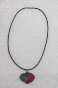 Collier together M dunkelrot-grau 1